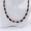 Collar de ámbar circon y hematite